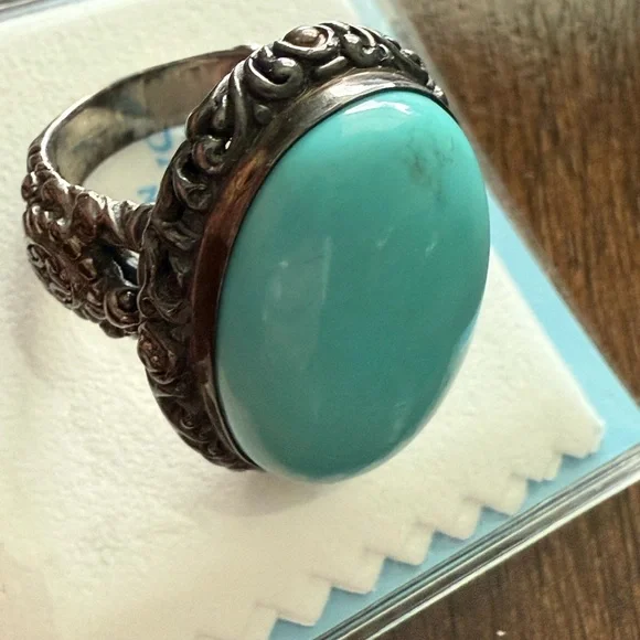 Samuel B. Blue and Silver Ring 18K Sterling - Picture 6 of 8